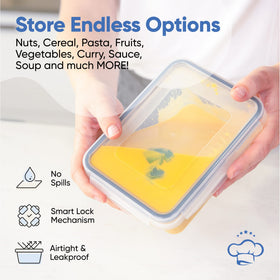 Chef's Path easy snap lid closeup showing secure seal for fresh storage.