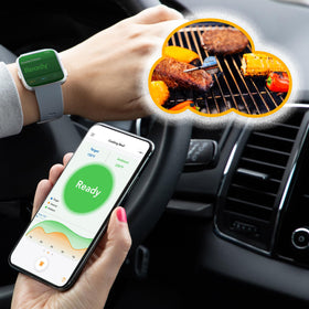 ChefsTemp ProTemp 2 Plus stand with 10,000 mAh battery for long cooking sessions.