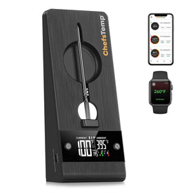 ChefsTemp ProTemp 2 Plus stand enabling unlimited-range wireless sensing for outdoor grilling.