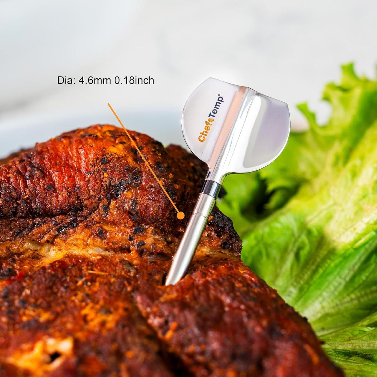 ChefsTemp ProTemp 2nd-Gen stainless steel probe resists acids and heat