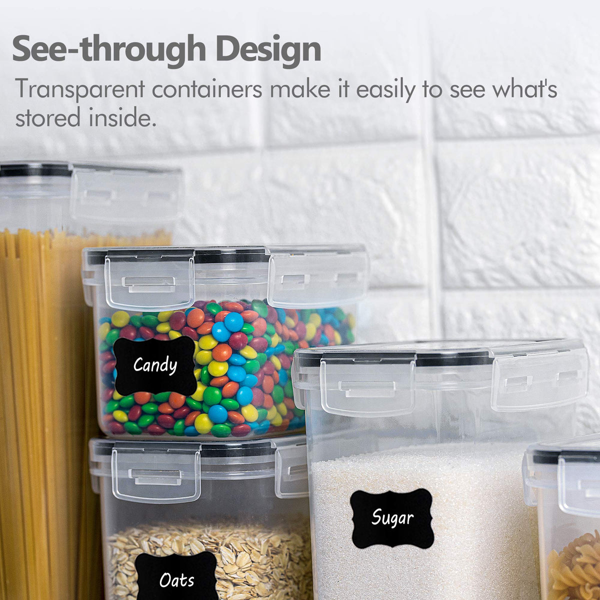CHEFSTORY BPA-free plastic for durable, safe storage.