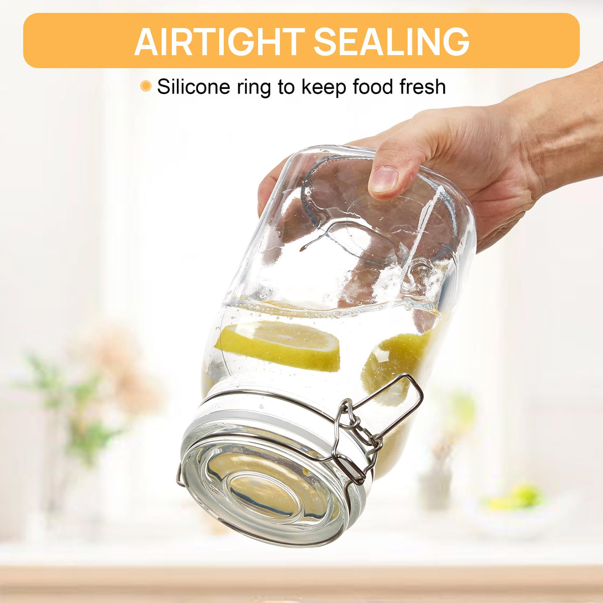 CHEFSTORY transparent canisters let you see contents at a glance and stay stocked.
