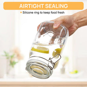 CHEFSTORY transparent canisters let you see contents at a glance and stay stocked.