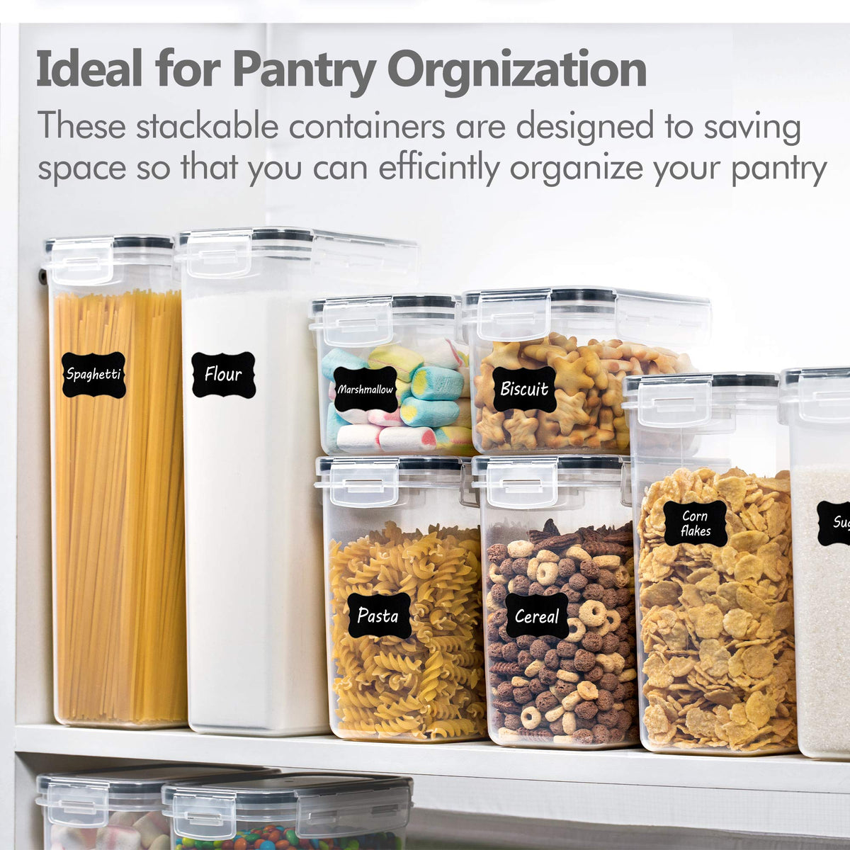 CHEFSTORY medium 1-5qt container ideal for pasta.