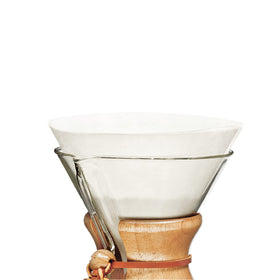 Chemex Bonded Filter Circle 100ct 2-pack, shown in exclusive packaging, with premium filtration benefits.