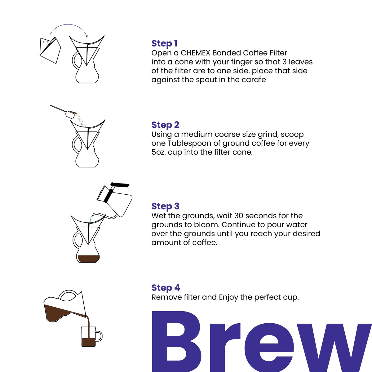Chemex borosilicate glass body emphasizes odor resistance and easy cleaning