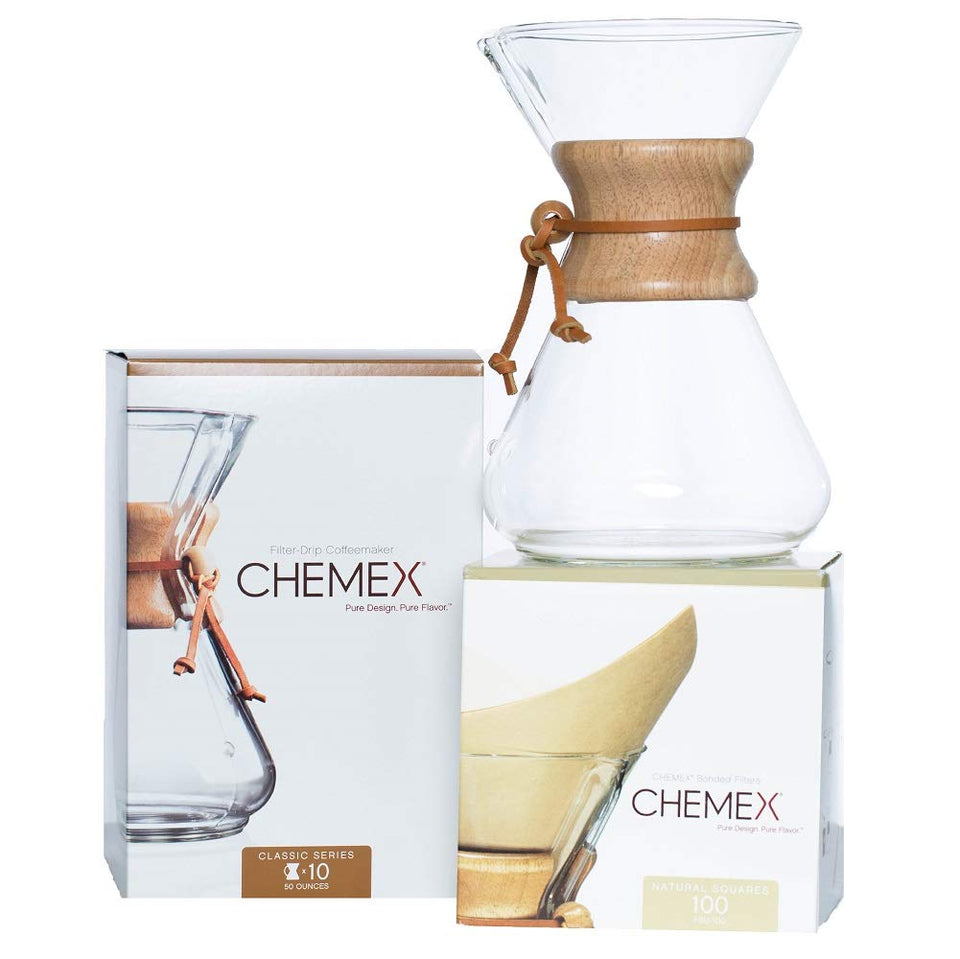 Chemex bundle with 10-cup classic series pour-over setup for refined morning brew.
