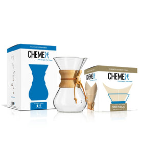 Chemex bundle 6-cup classic brewer with timeless design for precise pour-over.