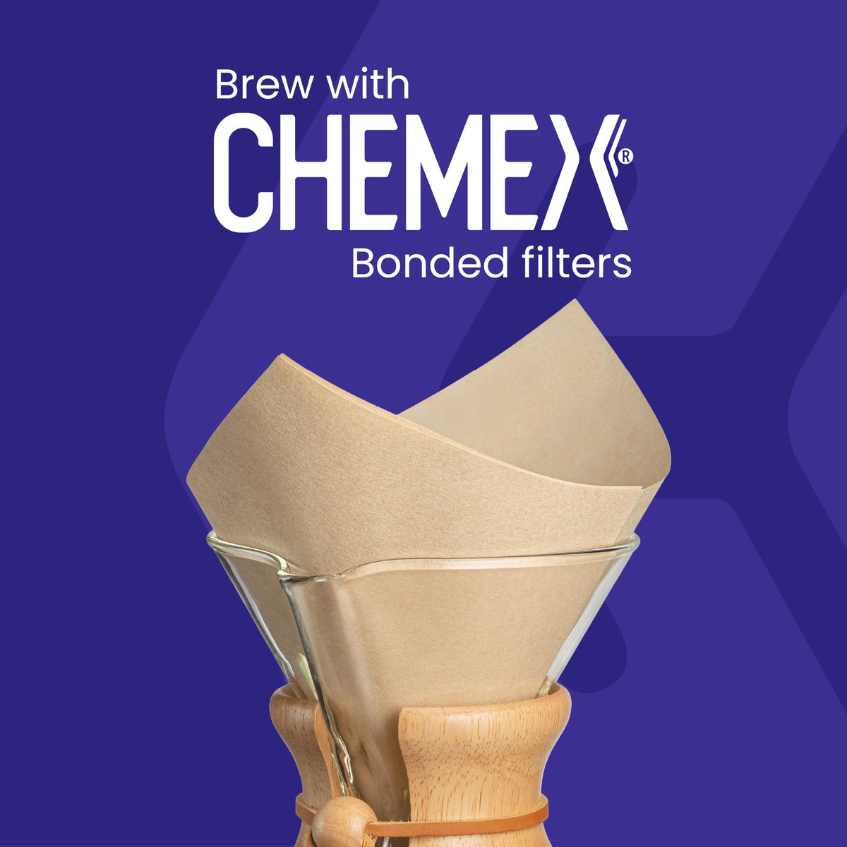 Chemex close-up of pour-over design showing filtration and clarity