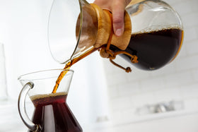 Chemex 3-cup capacity ideal for small gatherings.