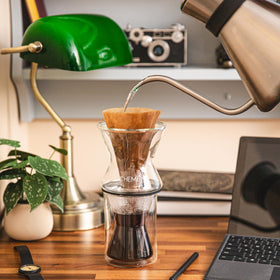 Chemex Funnex close-up detail highlighting durable construction designed for precise pours in home brews