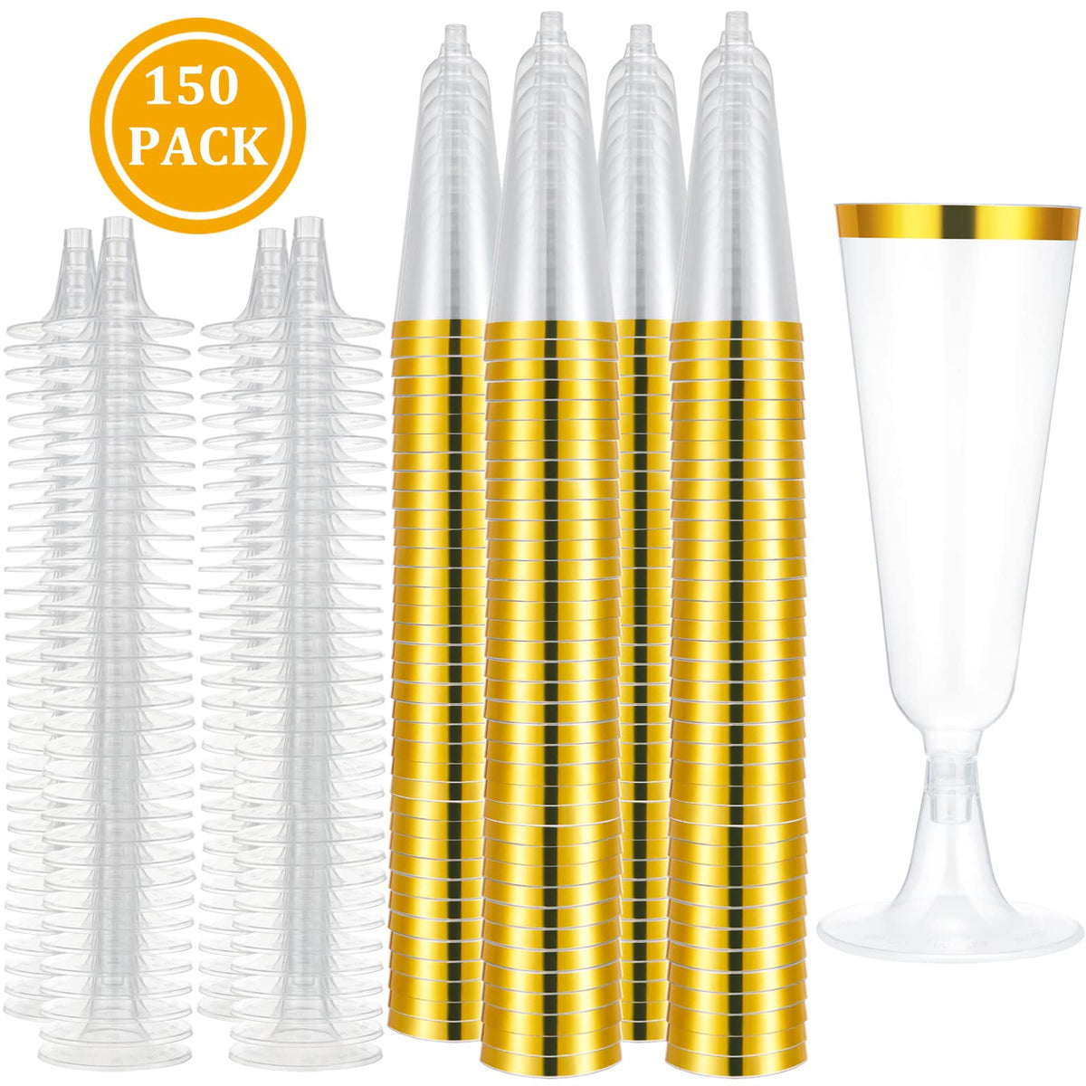 CHENGU champagne flutes base assembly shows easy setup for parties.