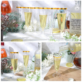 CHENGU champagne flutes outdoor patio use for patio toasts and gatherings.