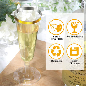 CHENGU champagne flutes wedding table setup adds crystal clear style.