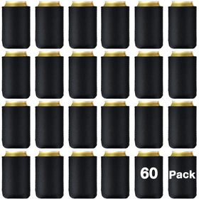CHENGU 60-pack blank can cooler sleeves in vibrant colors for easy drink identification