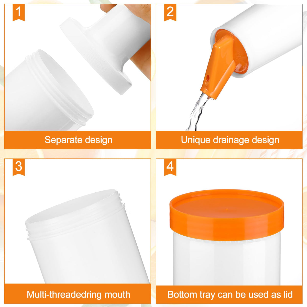 CHENGU orange 34 oz bar pour bottle for outdoor parties and quick refills.