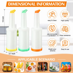 CHENGU yellow 34 oz bar pour bottle for fast, color-coded service.