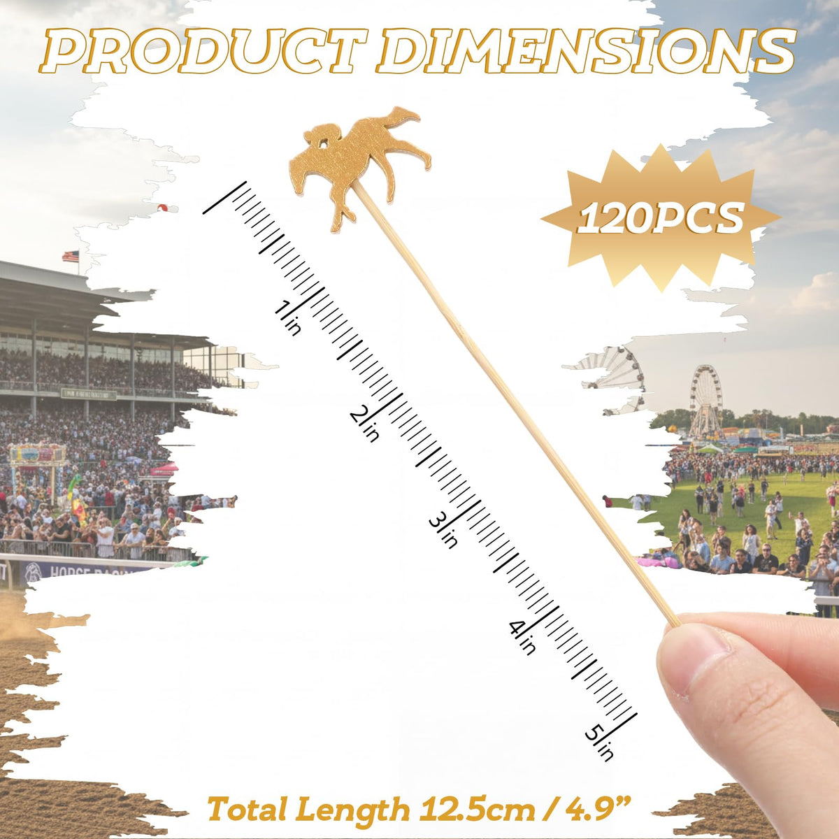CHENGU silver derby horse picks add sleek contrast to appetizers