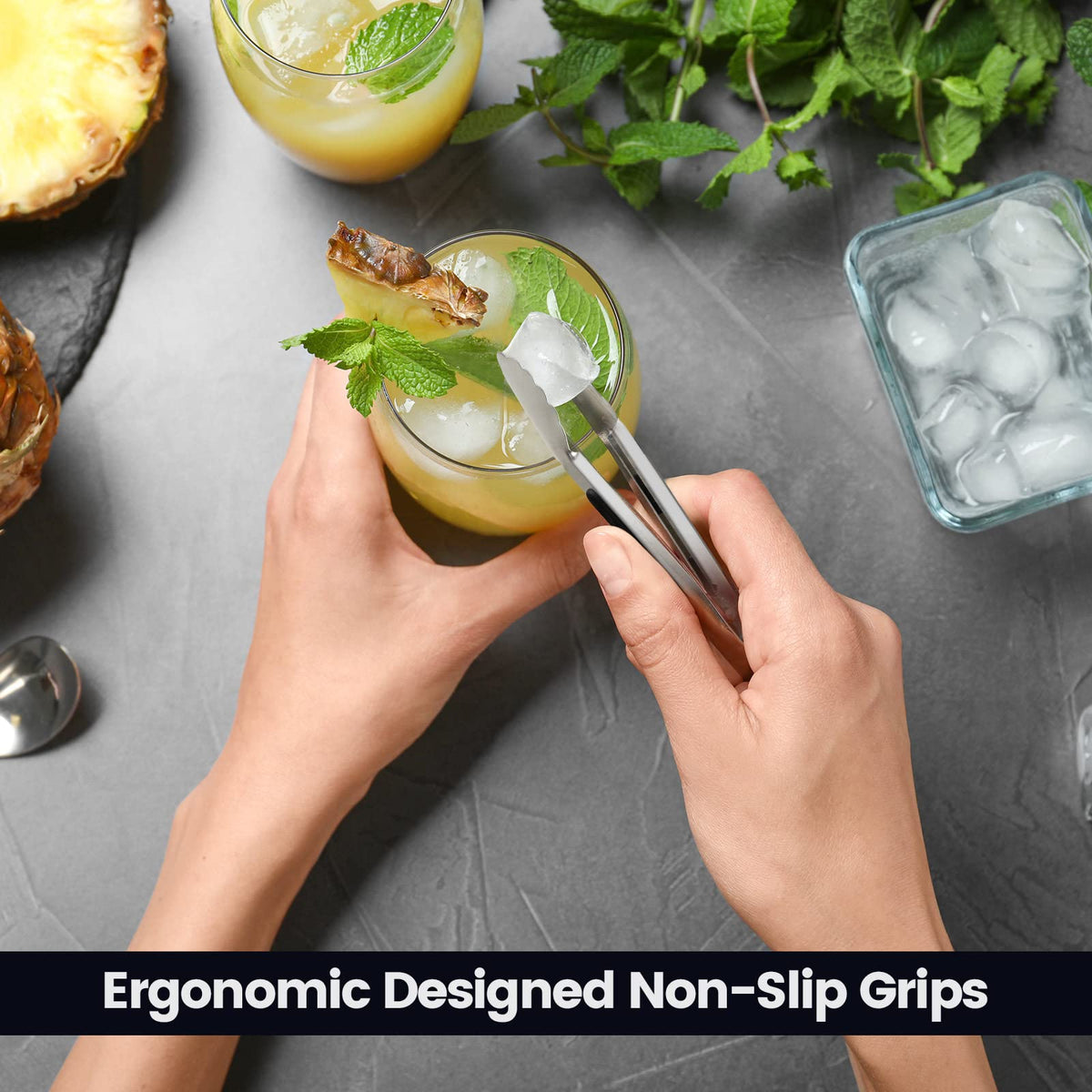 CHENGU dishwasher-safe tongs for easy cleaning after busy meals.