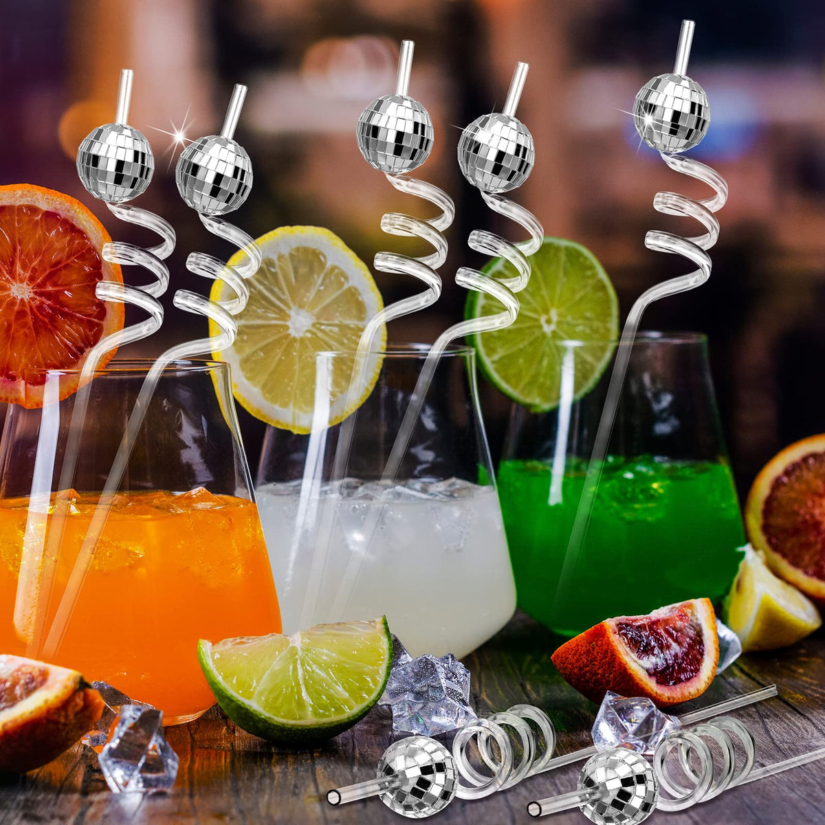 Chengu glitter plastic straw for stylish reusable beverage decor