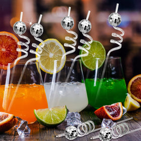 Chengu glitter plastic straw for stylish reusable beverage decor