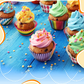 Chengu Rainbow Cupcake Liners bright colors elevate dessert displays