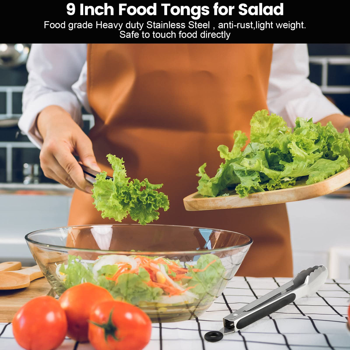CHENGU serving salad tongs perfect for buffet and parties.
