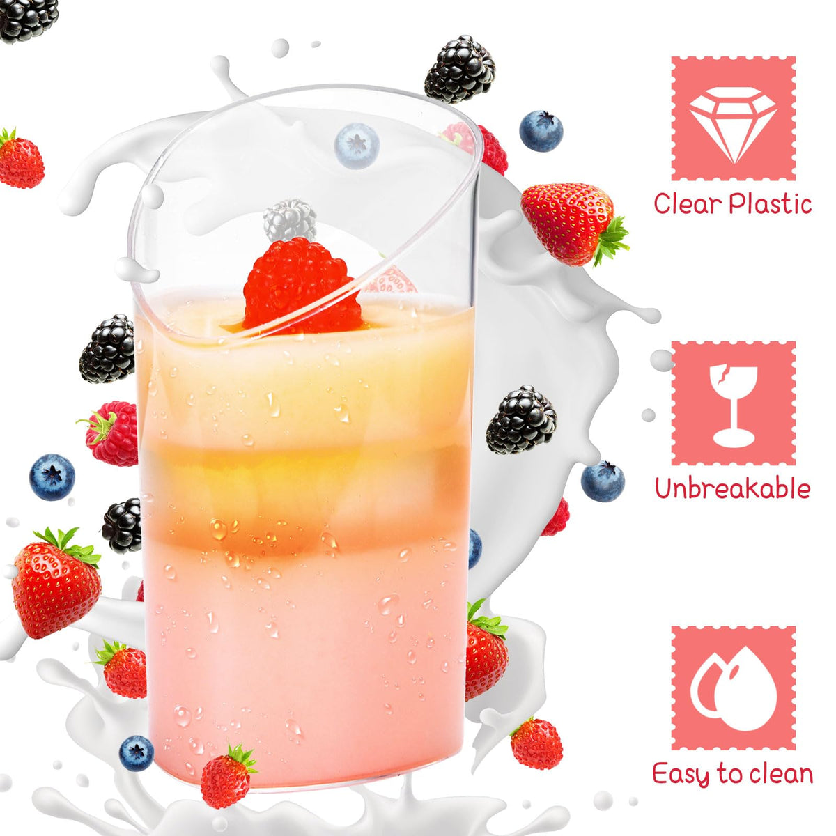 CHENGU slanted round dessert cups highlighting contents with elegant presentation.