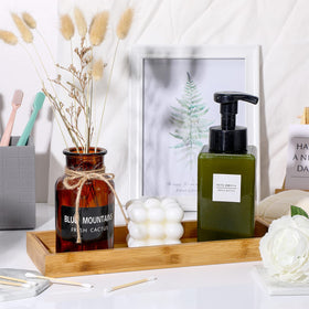 Chengu small wooden tray set, decorative organizers for candles, jewelry, cosmetics.