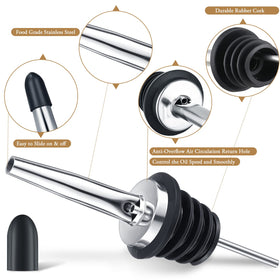 CHENGU bottle spout with rubber dust cap keeps contents clean.