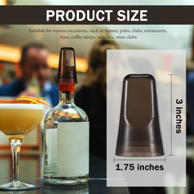 Universal pour spout caps fit most bottles for bar and home use.