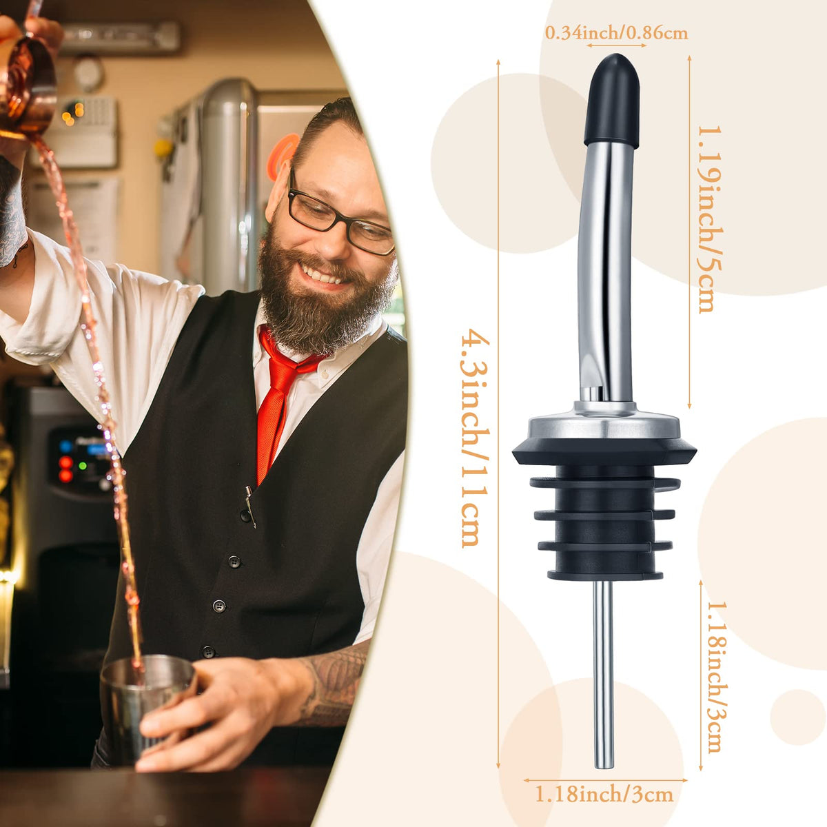 CHENGU wine spout design fits most bottles for smooth pouring.
