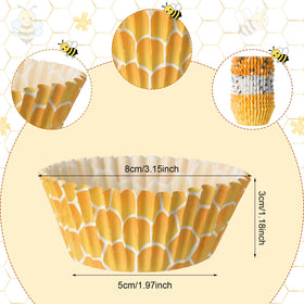 CHENGU yellow cupcake wraps for muffins and cakes add easy décor.