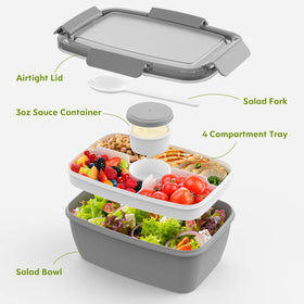 Cherrysea 2Pack interior with four compartments for organized meals