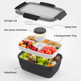Cherrysea dressing containers included to keep sauces fresh and separate.