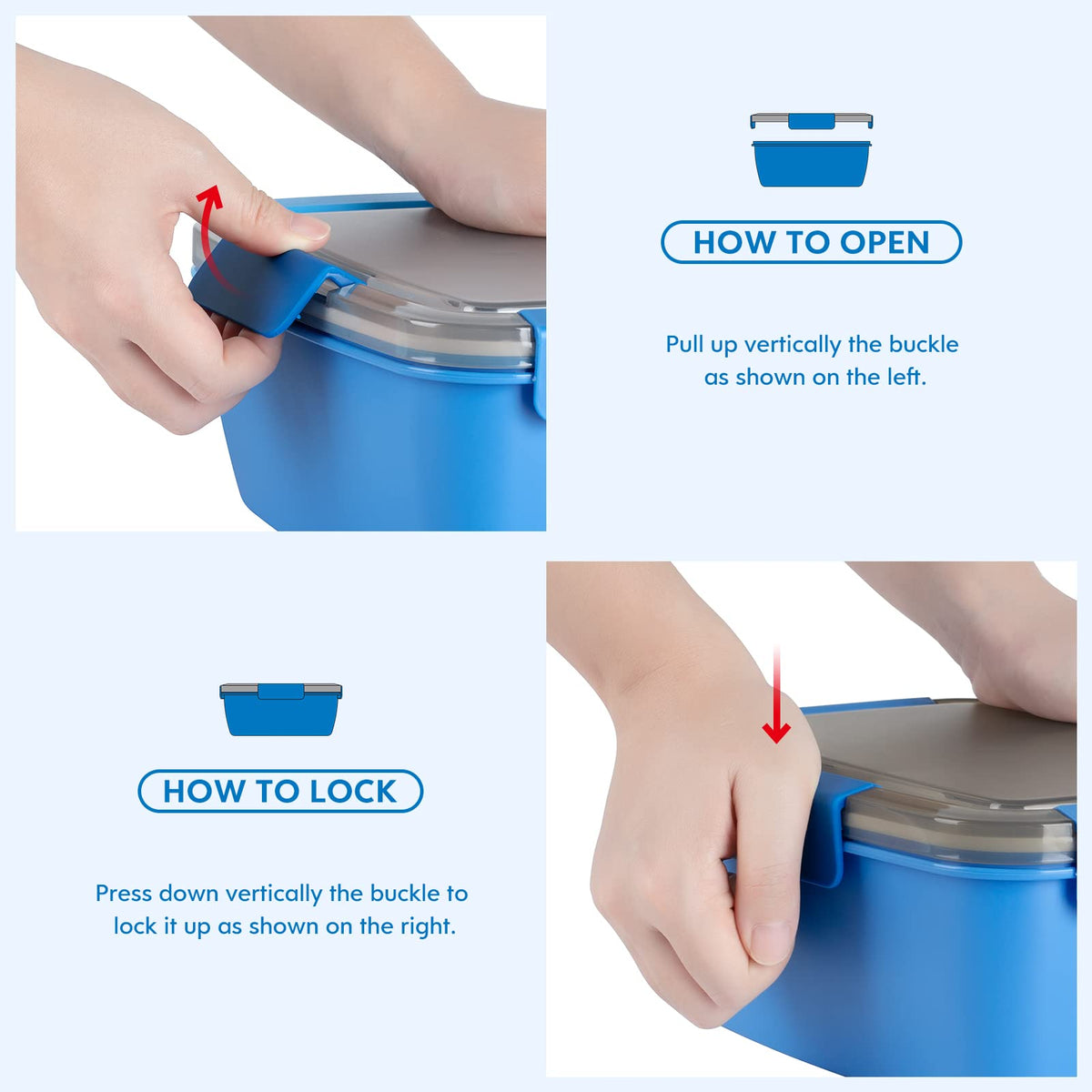 Cherrysea microwave-safe container with lid removed for safe reheating