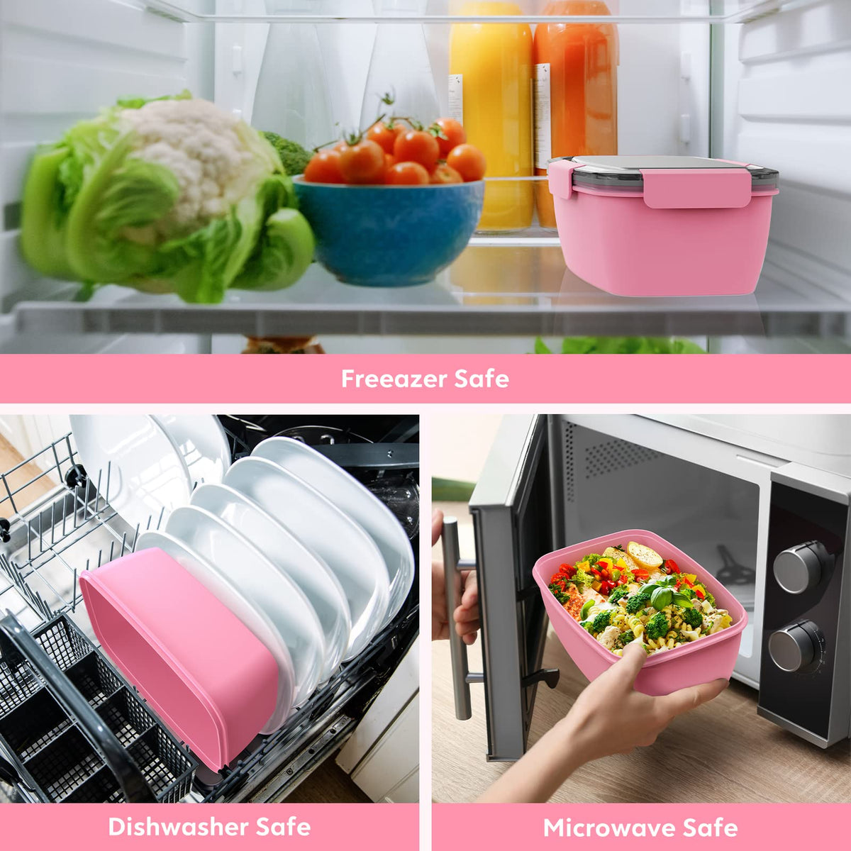 Cherrysea microwave-safe container with lid removed for safe heating