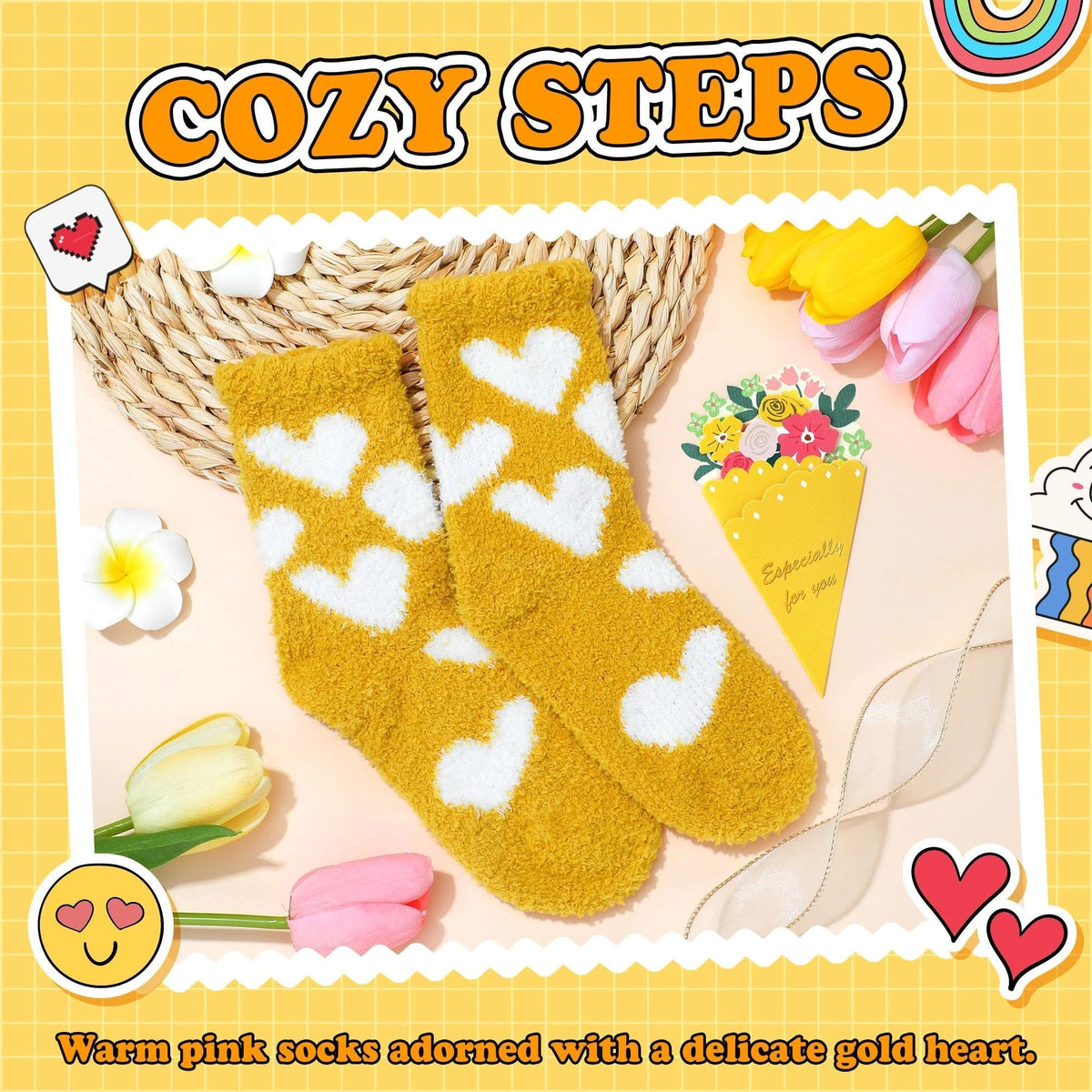 CHESACE cozy socks for warm feet during relaxing self care