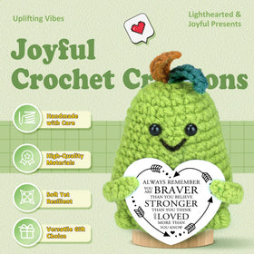 CHESACE gift basket crochet pear plush for cozy decor and comfort.