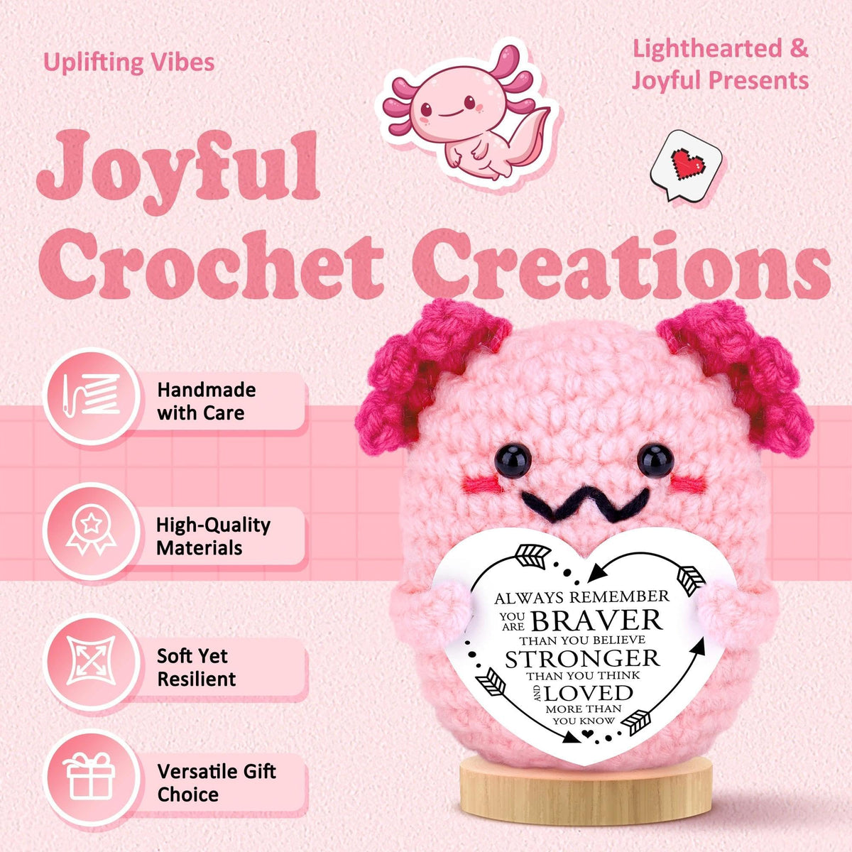 CHESACE crochet plush toy adds a comforting, cozy friend for teens