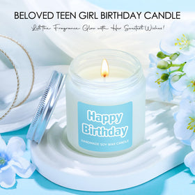 CHESACE HAPPY BIRTHDAY candle adds warm celebratory glow.