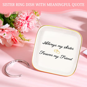 CHESACE hand-drawn jewelry tray with gold foil details