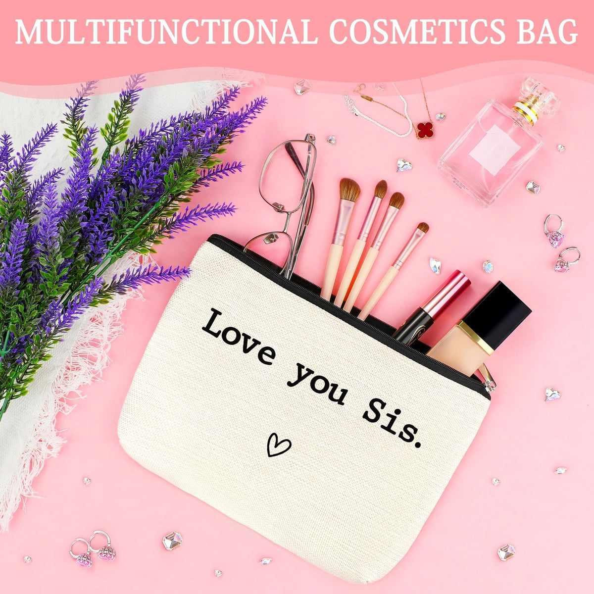CHESACE makeup bag sturdy and roomy for cosmetics on the go