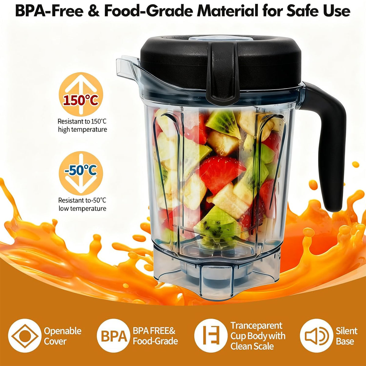 Cheuyeehui 64oz pitcher enables hot meals during blending.