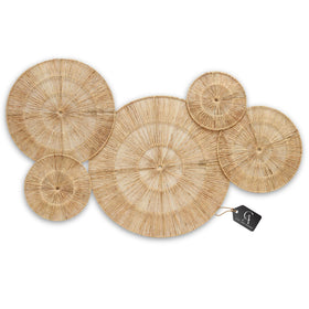Chi An Home 18-inch boho wall decor sunburst close-up adds calm focal point.