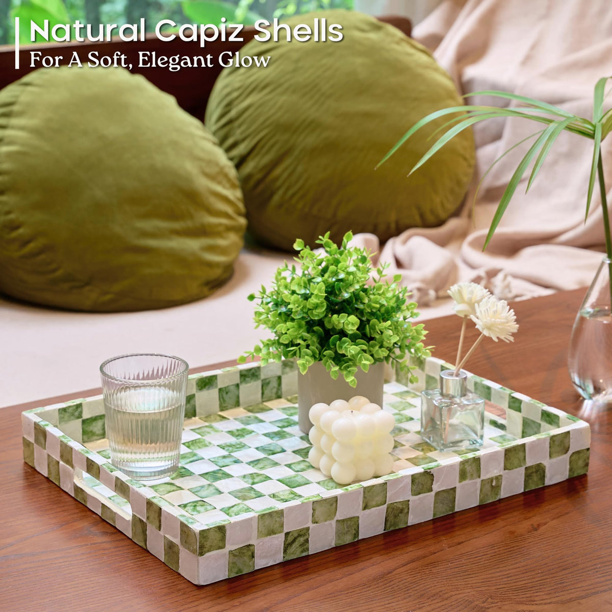Chi An Home handmade inlay highlights artisan capiz craftsmanship