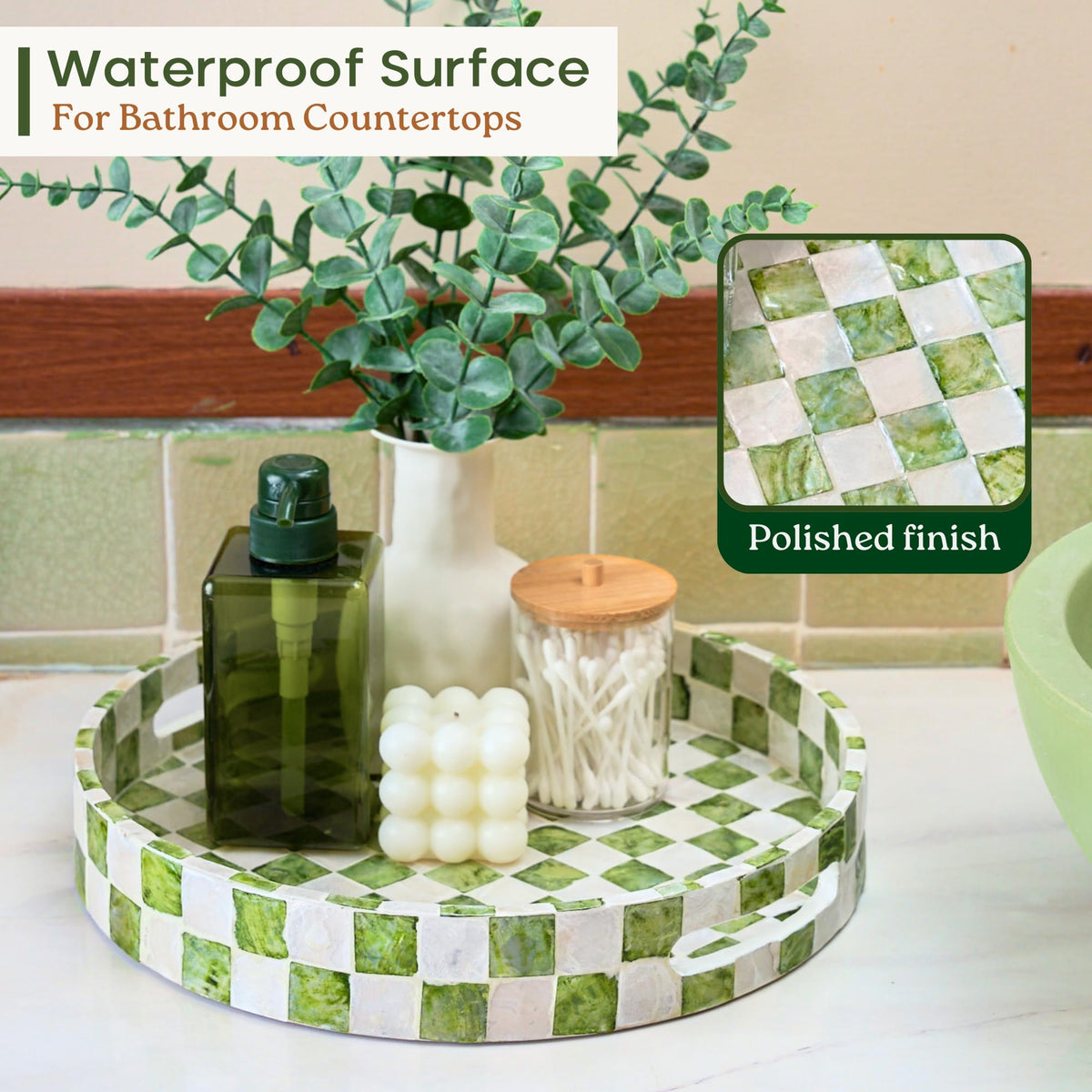 Chi An Home indoor decor tray highlighting handcrafted craftsmanship