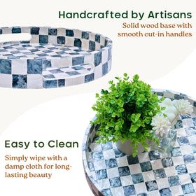 Chi An Home easy-clean round tray ready for indoor display