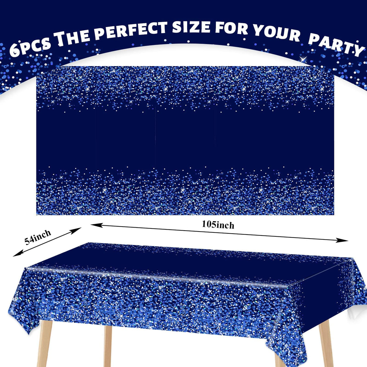 Chiazllta denim-diamonds theme decor adds vibrant color to party tables