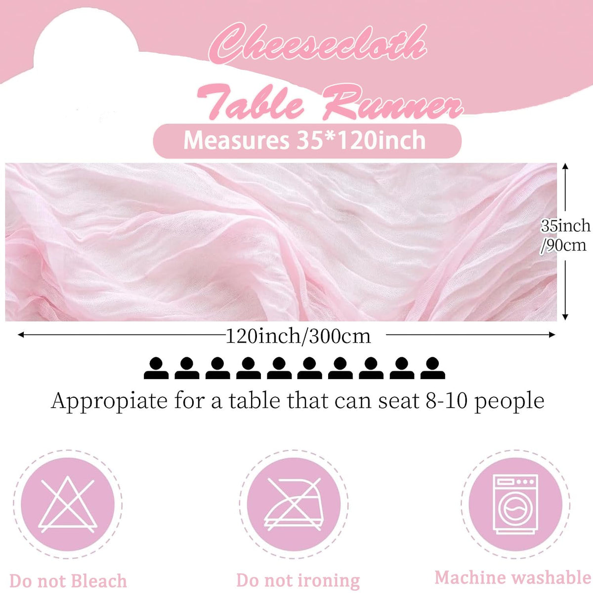 ChicToteDesigns 10ft pink runner ideal for baby showers and celebrations.